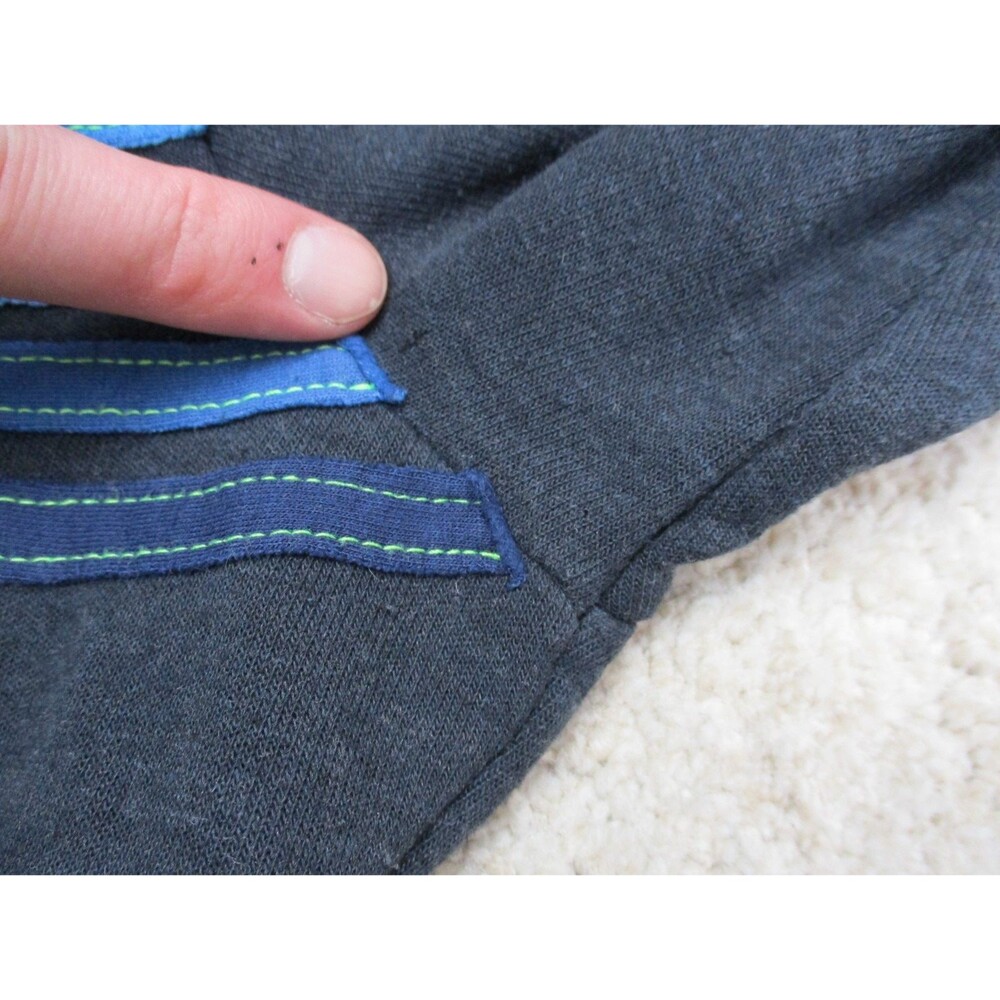 Aviator Nation 5 Stripe Hoodie Mens Large L Full Zip Fleece Blue Rainbow USA - Picture 15 of 16